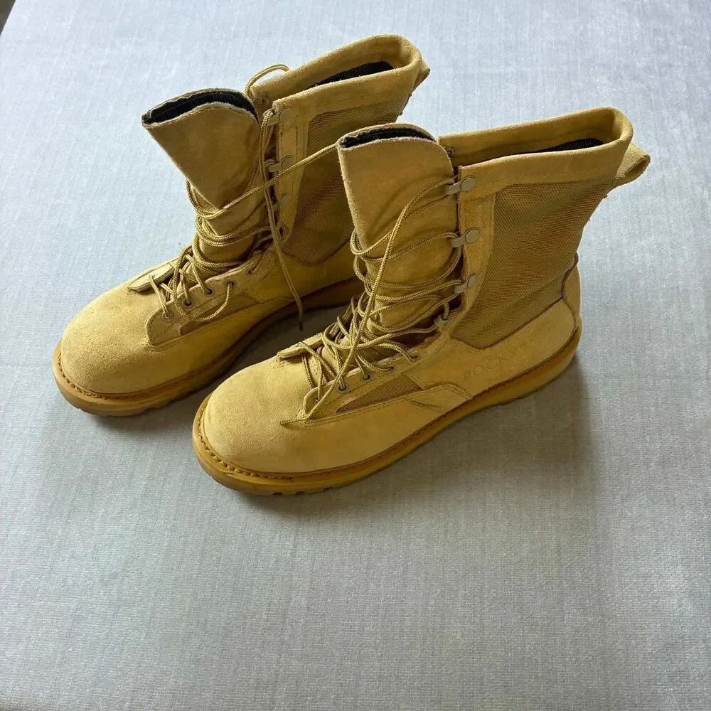 Rocky 790G Mens 11.5 R Gore Tex Tactical Military Combat Boots Tan Vibram EUC